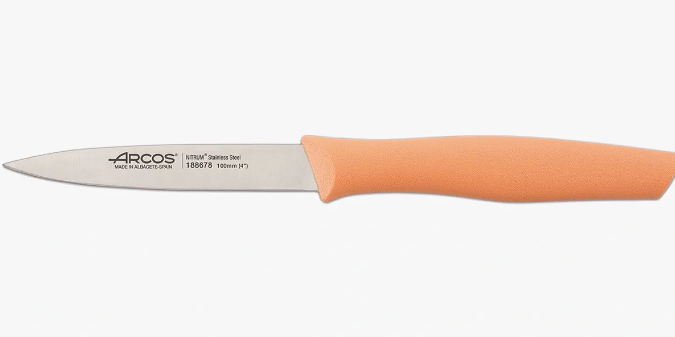 ARCOS Mondadores|Cuchillo Mondador Color Coral Serie Nova 100 mm