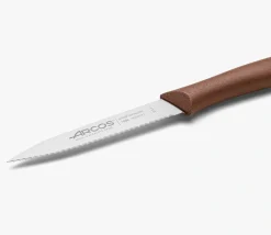 ARCOS Mondadores|Cuchillo Mondador Color Marrón Serrado Serie Nova 100 mm