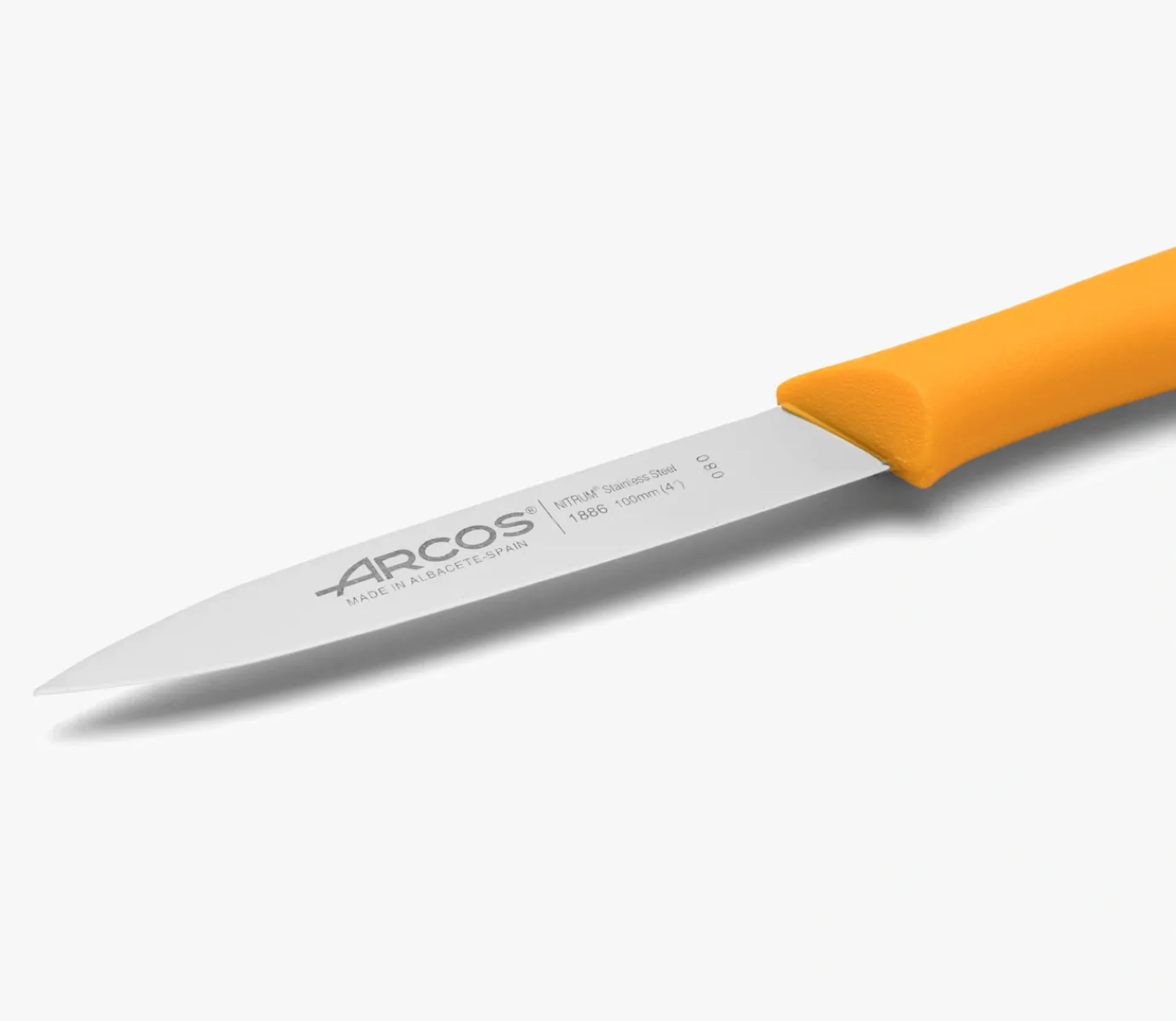 ARCOS Mondadores|Cuchillo Mondador Color Mostaza Serie Nova 100 mm