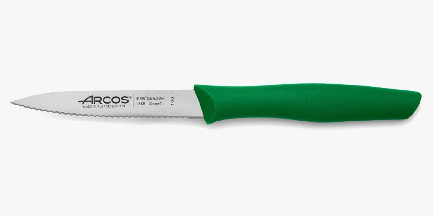 ARCOS Mondadores|Cuchillo Mondador Color Verde Perlado Serie Nova 100 mm