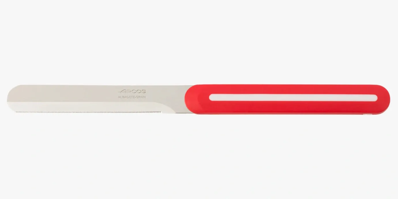 ARCOS Cuchillos Para Mesa|Cuchillo Outdoor Rojo Serie Línea 100 mm