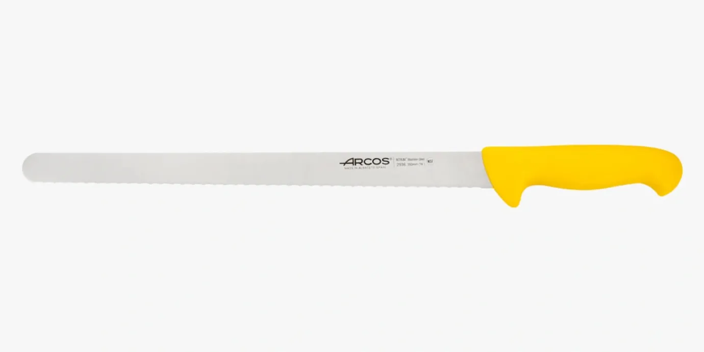 ARCOS Pasteleros|Cuchillo Pastelero color amarillo Serie 2900 350 mm