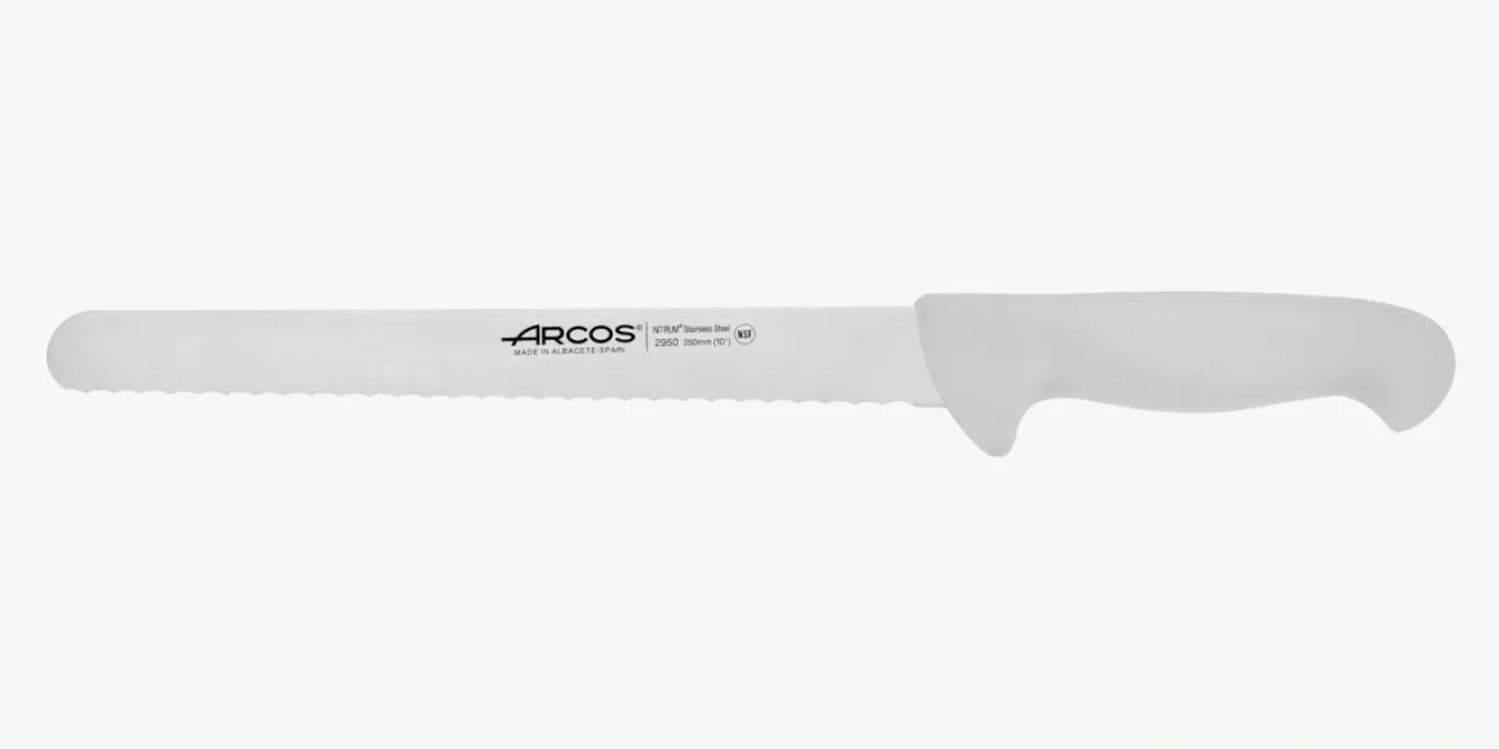 ARCOS Pasteleros|Cuchillo Pastelero Color Blanco Serie 2900 250 mm