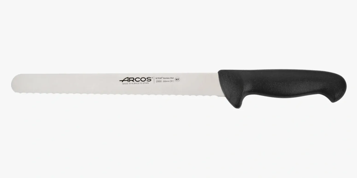ARCOS Pasteleros|Cuchillo Pastelero color negro Serie 2900 250 mm