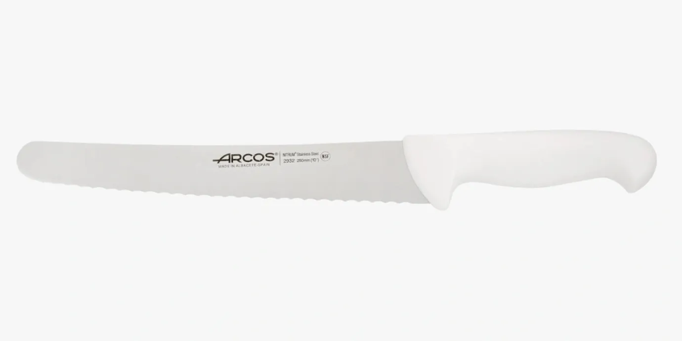 ARCOS Pasteleros|Cuchillo Pastelero color blanco Serie 2900 250 mm