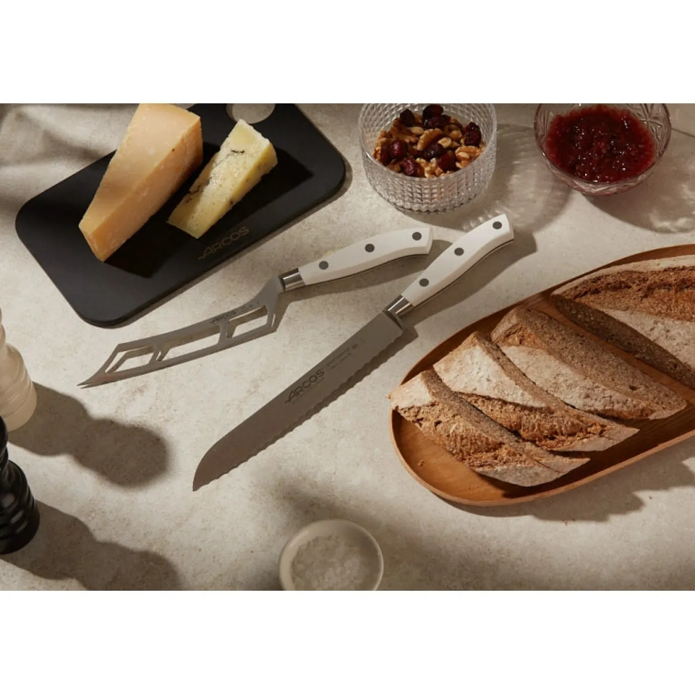 ARCOS Queso|Cuchillos Para Queso|Cuchillo Queso Serie Riviera Blanc 145 mm