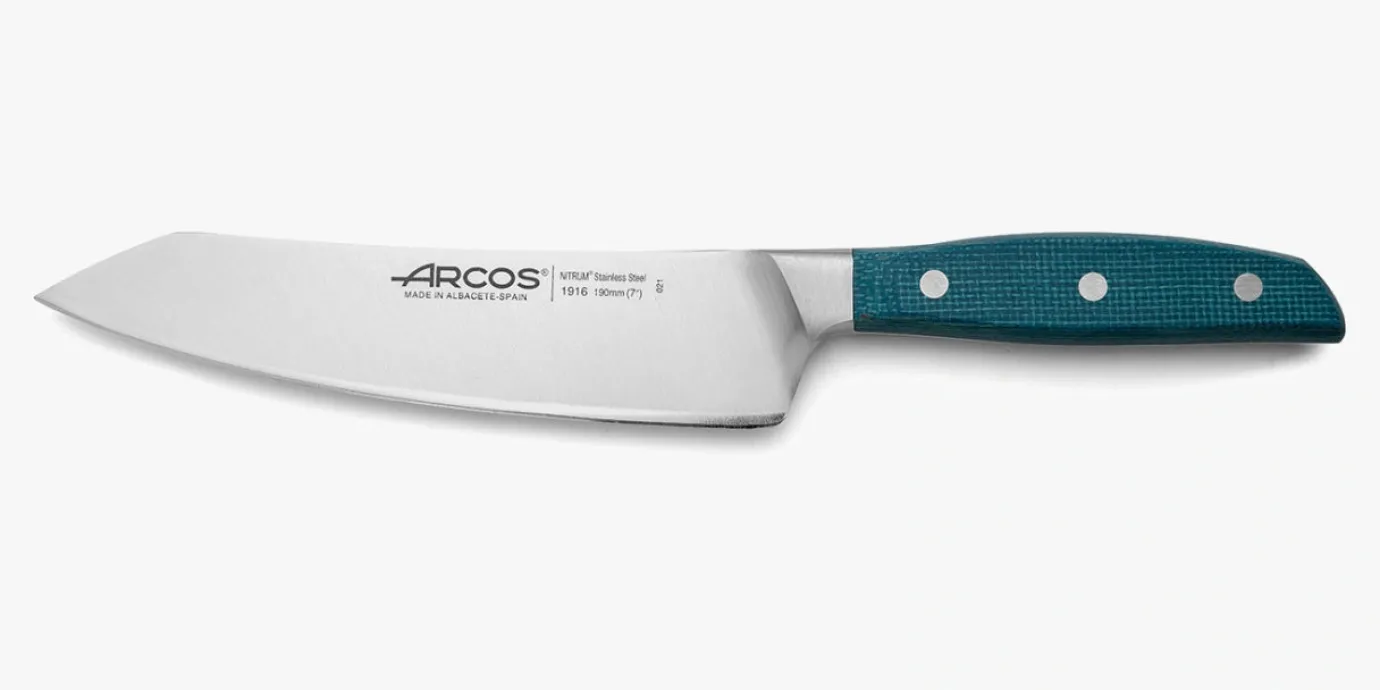ARCOS Cuchillos Para Pescado|Japoneses|Cuchillo Rocking Santoku Serie Brooklyn 190 mm