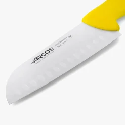 ARCOS Cuchillos Para Pescado|Japoneses|Cuchillo Santoku color amarillo Serie 2900 180 mm