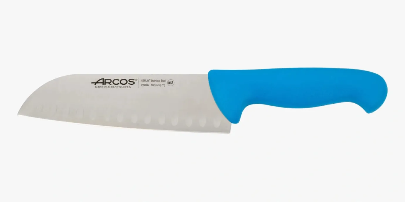 ARCOS Japoneses|Cuchillo Santoku color azul Serie 2900