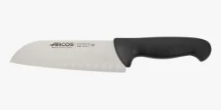 ARCOS Cuchillos Para Pescado|Japoneses|Cuchillo Santoku color negro Serie 2900 180 mm
