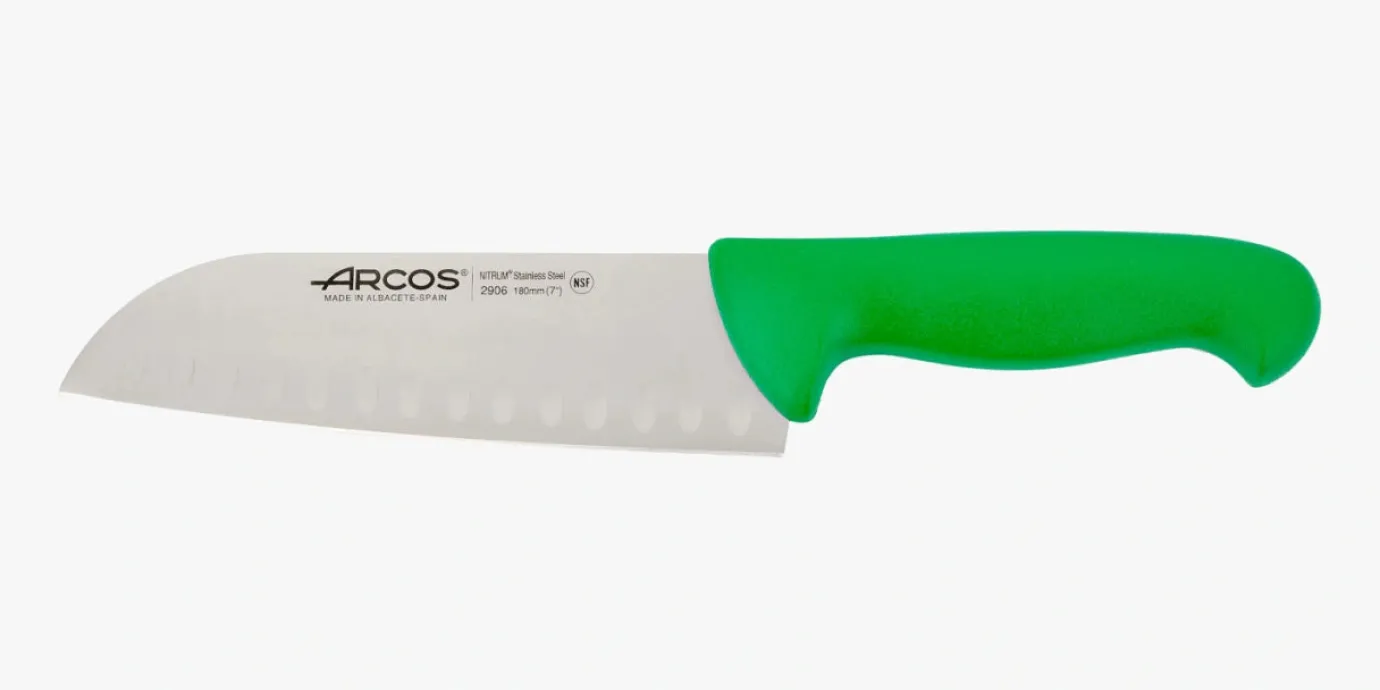 ARCOS Japoneses|Cuchillo Santoku color verde Serie 2900