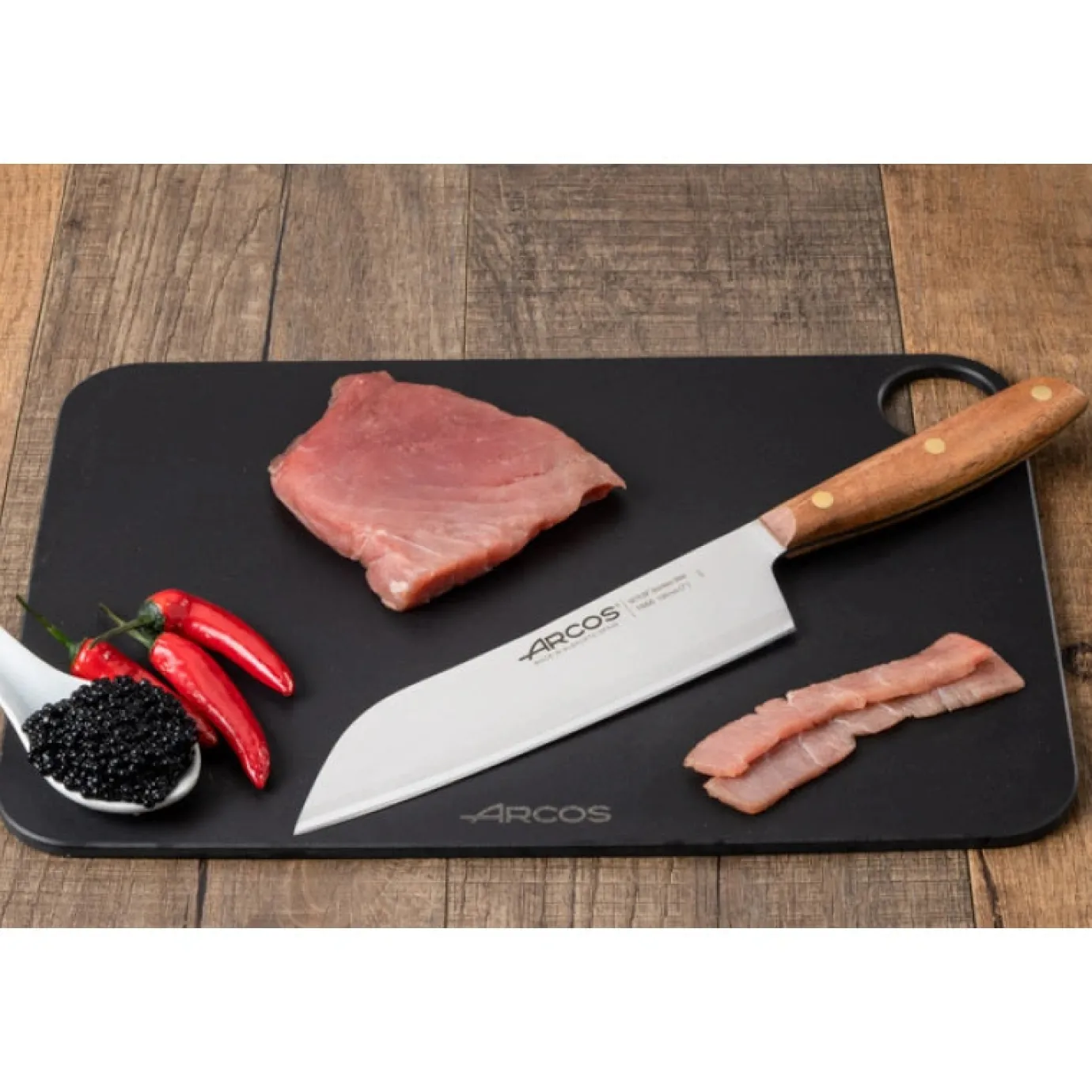 ARCOS Cuchillos Para Pescado|Japoneses|Cuchillo Santoku Serie Nórdika 190 mm