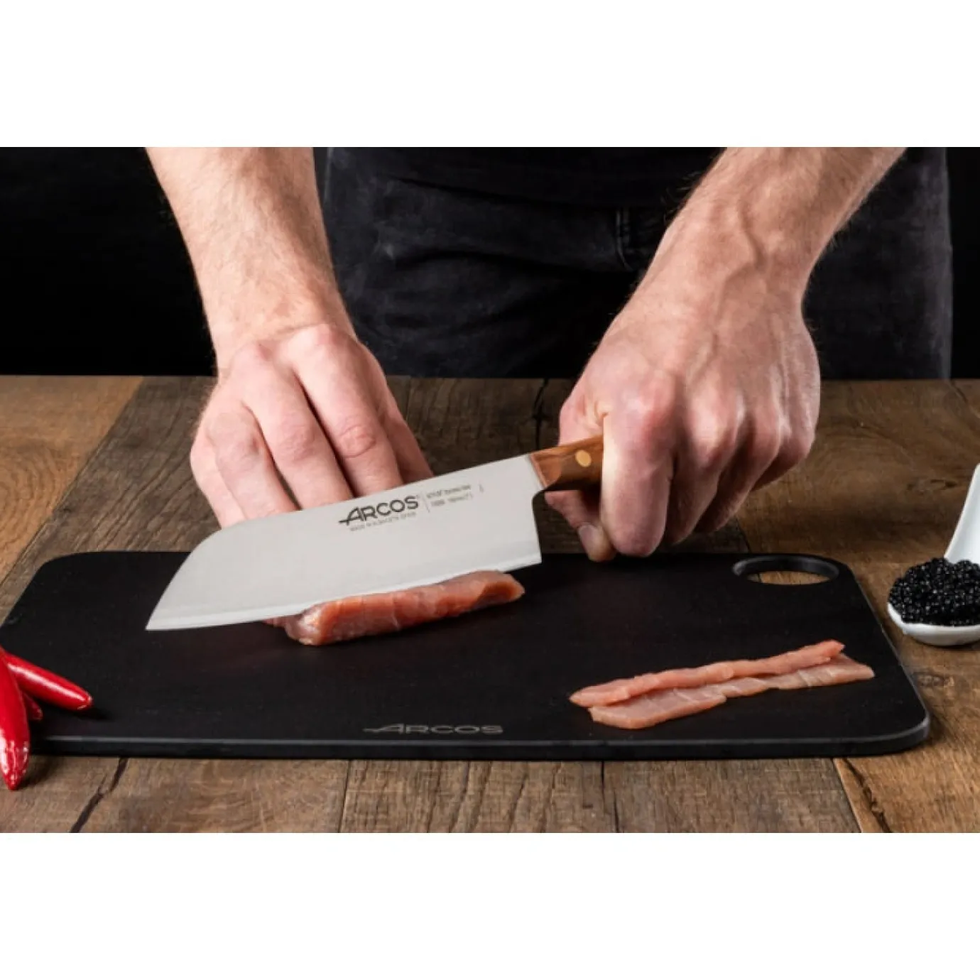 ARCOS Cuchillos Para Pescado|Japoneses|Cuchillo Santoku Serie Nórdika 190 mm
