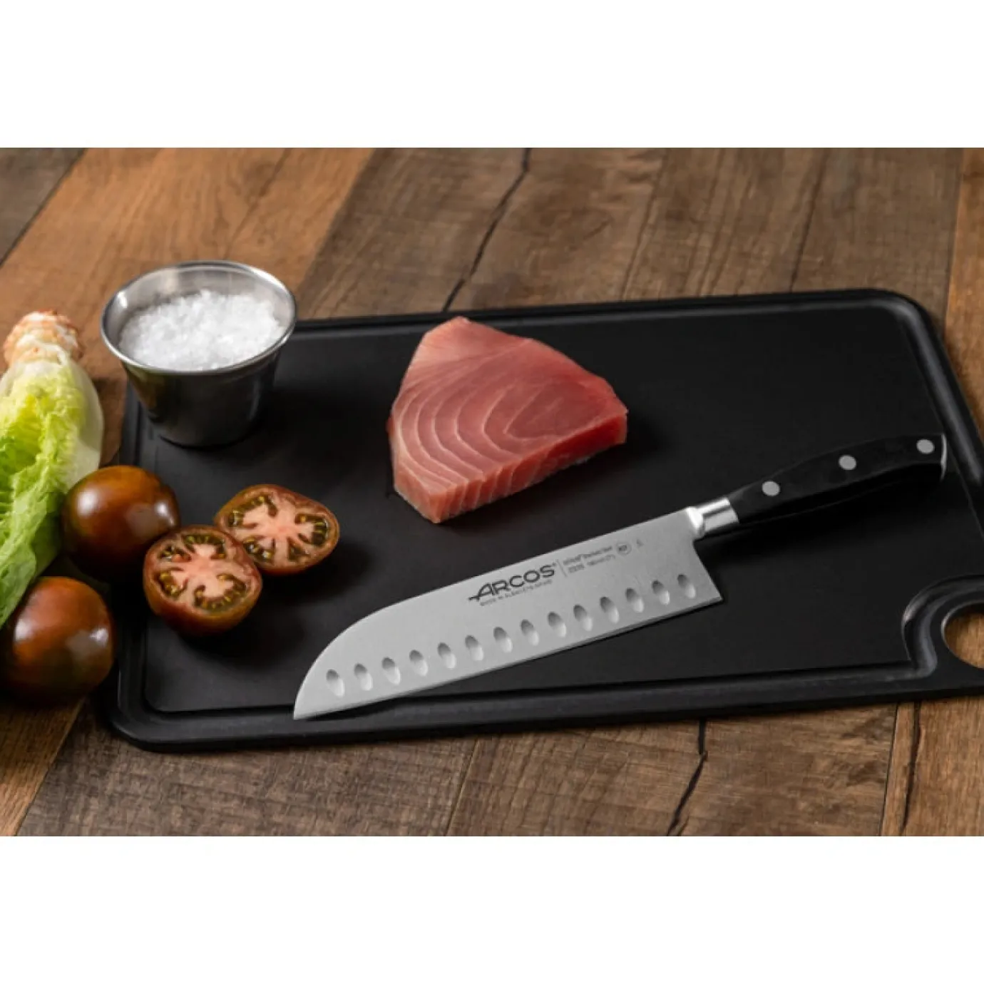 ARCOS Cuchillos Para Pescado|Japoneses|Cuchillo Santoku Serie Riviera 180 mm