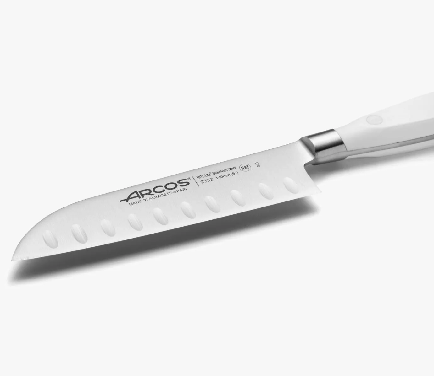 ARCOS Cuchillos Para Pescado|Japoneses|Cuchillo Santoku Serie Riviera Blanc 140 mm