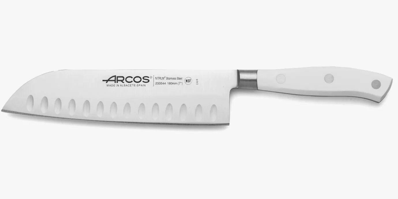 ARCOS Cuchillos Para Pescado|Japoneses|Cuchillo Santoku Serie Riviera Blanc 180 mm