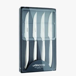 ARCOS Cuchillos Para Mesa|Juego 4 pzas. Cuchillo Chuleteros Monoblock Perlados