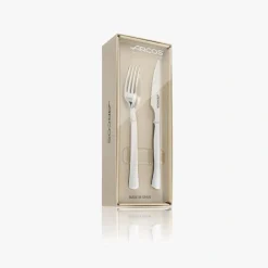 ARCOS Cuchillos Para Mesa|Juego 6 pzas. Tenedor y 6 pzas. Cuchillo Chuletero Monoblock