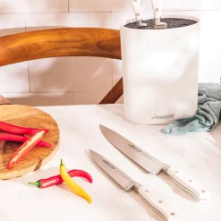 ARCOS Juegos De Cuchillos De Cocina|Juego Cocina 4 Pzas. Serie Riviera Blanc + Taco