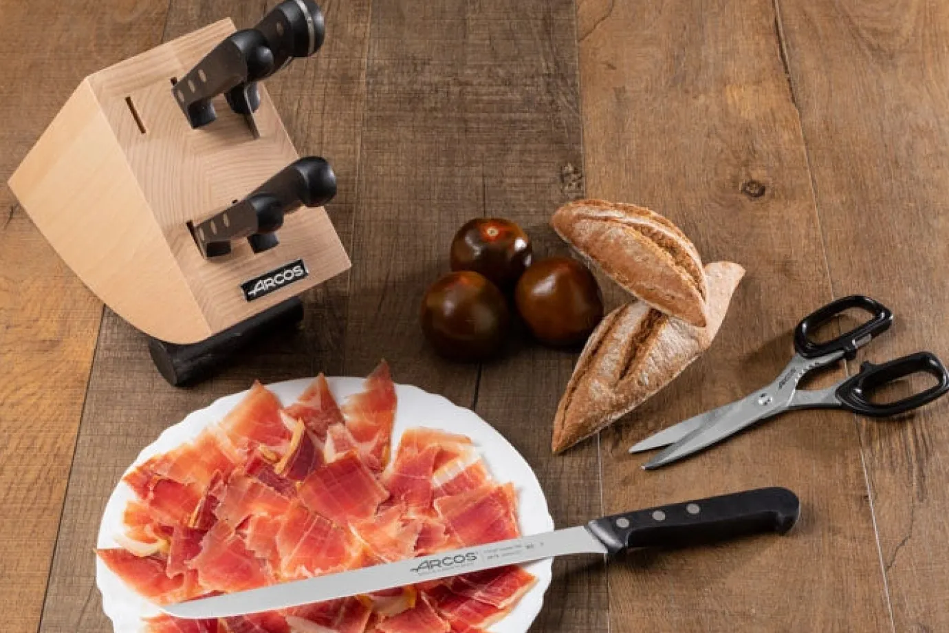ARCOS Juegos De Cuchillos De Cocina|Juego cocina 5 pzas. Serie Universal + Tijeras + Taco