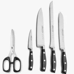 ARCOS Juegos De Cuchillos De Cocina|Juego cocina 4 pzas. Serie Riviera + Tijeras