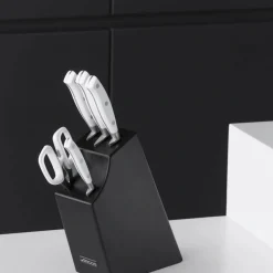 ARCOS Juegos De Cuchillos De Cocina|Juego Cocina 4 pzas. Serie Riviera Blanc + Tijeras + Taco