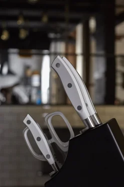 ARCOS Juegos De Cuchillos De Cocina|Juego Cocina 4 pzas. Serie Riviera Blanc + Tijeras + Taco
