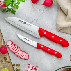 ARCOS Juegos De Cuchillos De Cocina|Juego Cocina 2 Pzas. Serie Maitre Rojo
