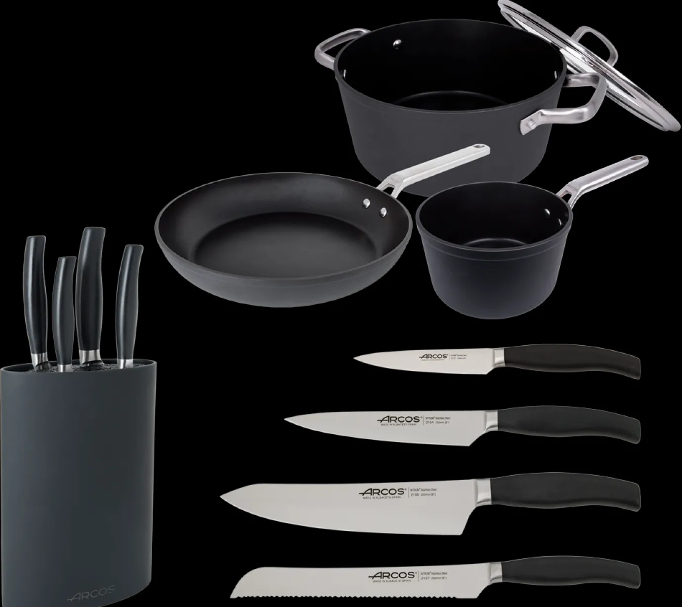 ARCOS Sets De Sartenes Y Cacerolas|Packs Exclusivos Online|Mega set Cocina Samoa y Clara