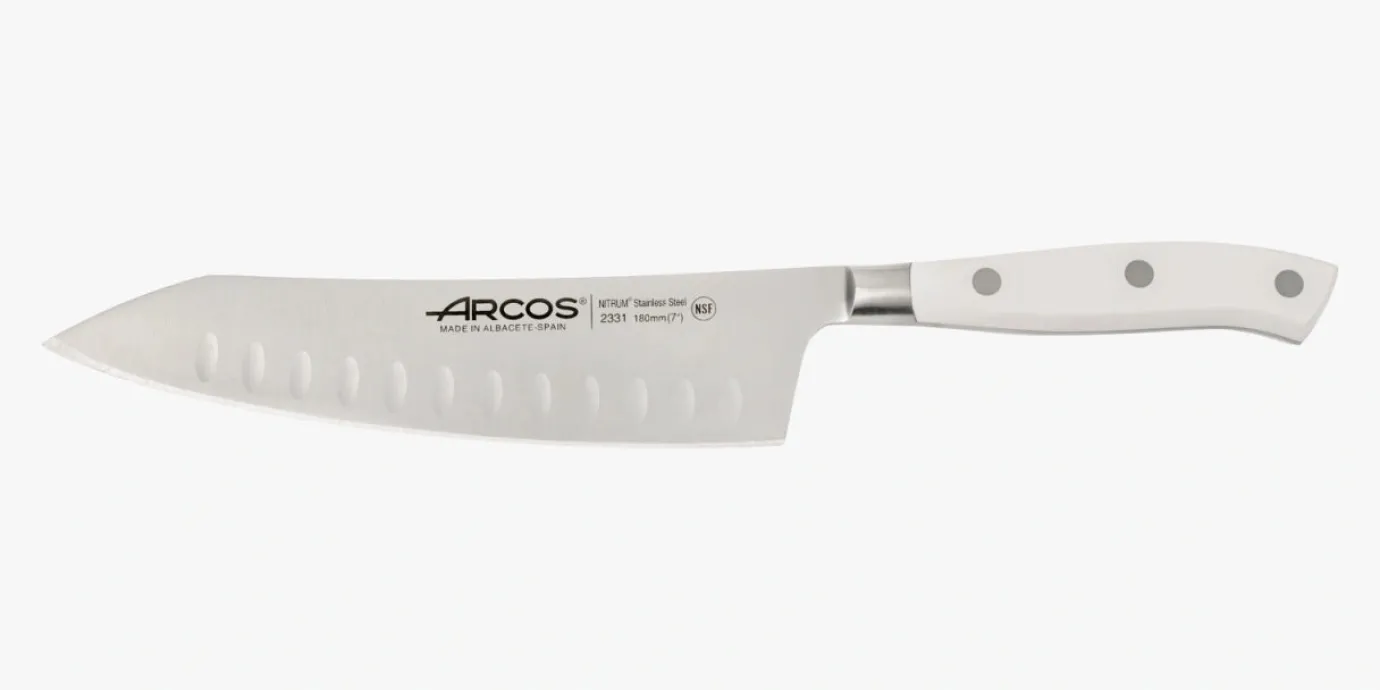 ARCOS Cuchillos Para Pescado|Japoneses|Rocking Santoku Serie Riviera Blanc 180 mm