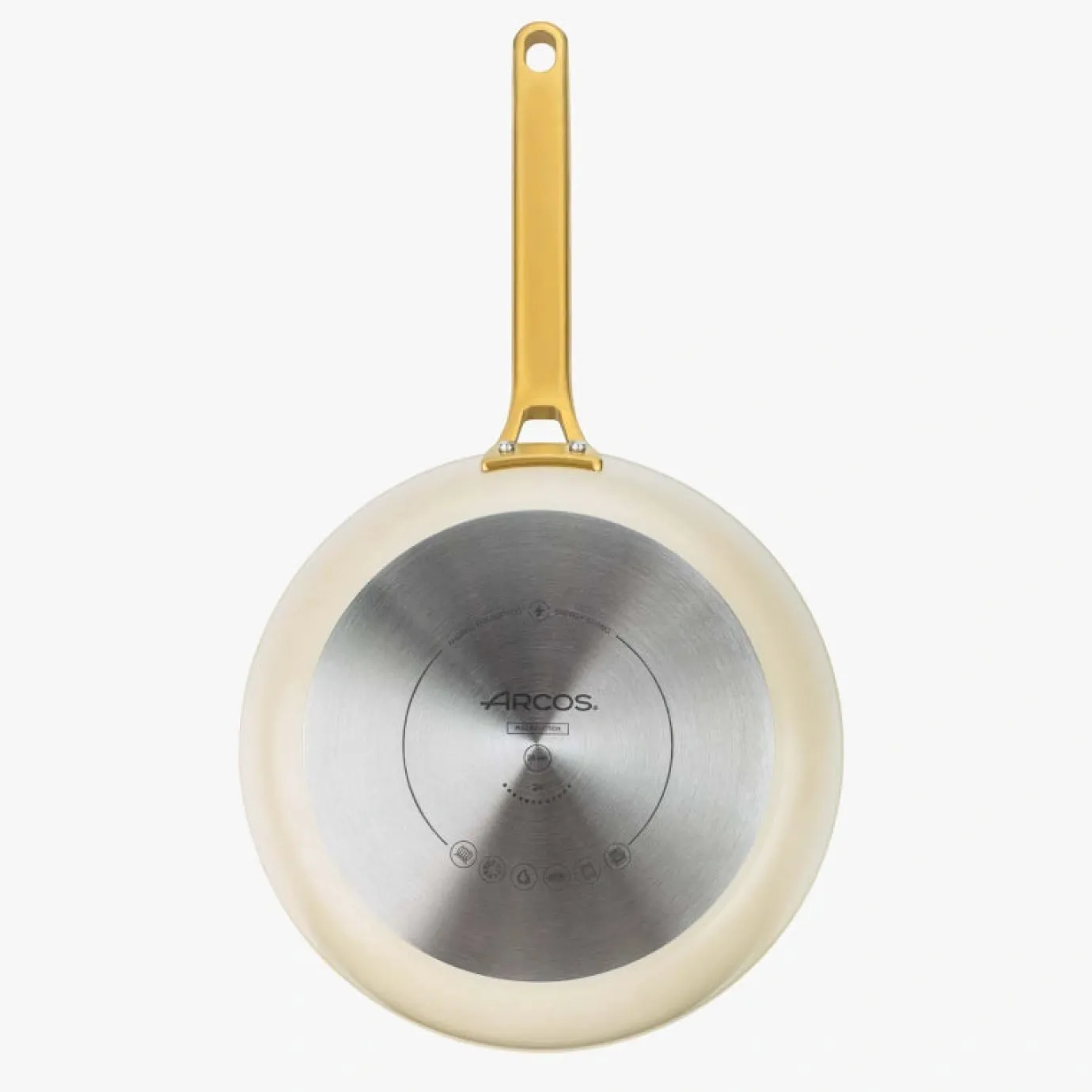 ARCOS Sartenes|Sartén Antiadherente Cerámico Serie Samoa Iconic Beige 28 Cm