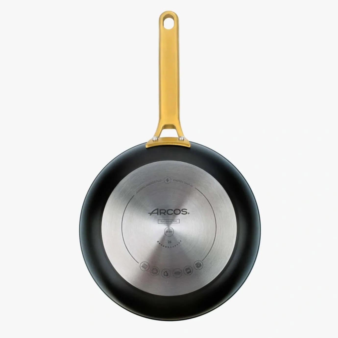 ARCOS Sartenes|Sartén Antiadherente Cerámico Serie Samoa Iconic Negro 24 cm