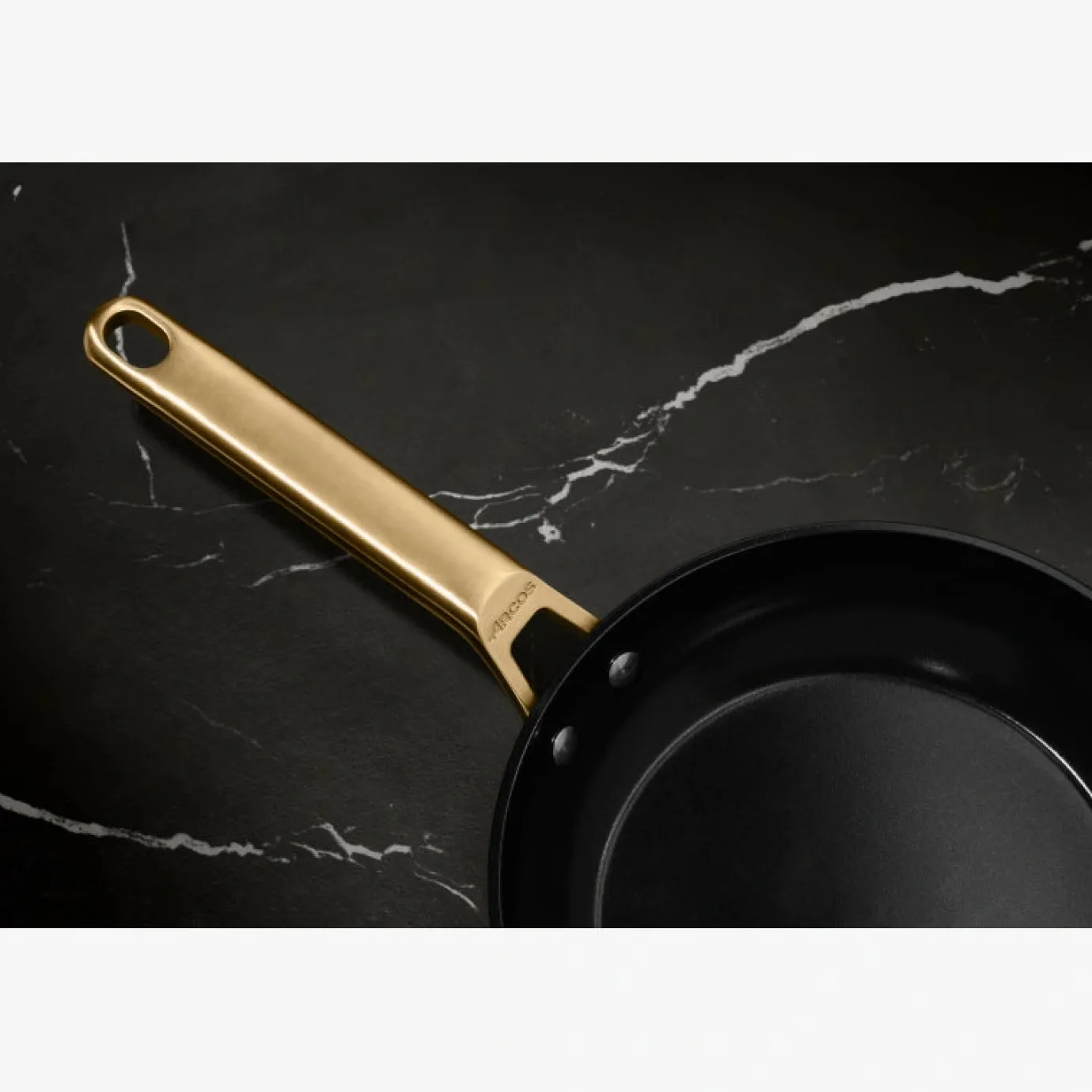 ARCOS Sartenes|Sartén Antiadherente Cerámico Serie Samoa Iconic Negro 24 cm