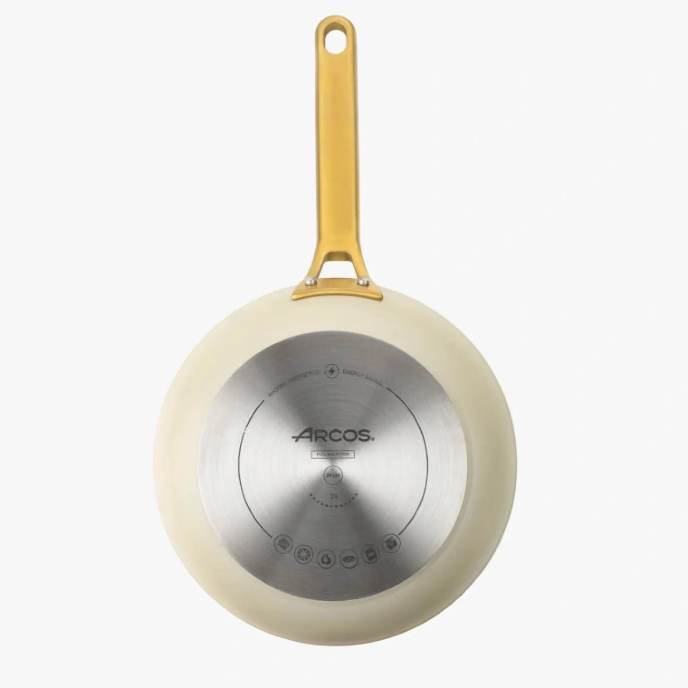 ARCOS Sartenes|Sartén Antiadherente Cerámico Serie Samoa Iconic Beige 24 Cm