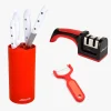 ARCOS Packs Exclusivos Online|Serie Artika + Afilador + Pelador tomate rojo
