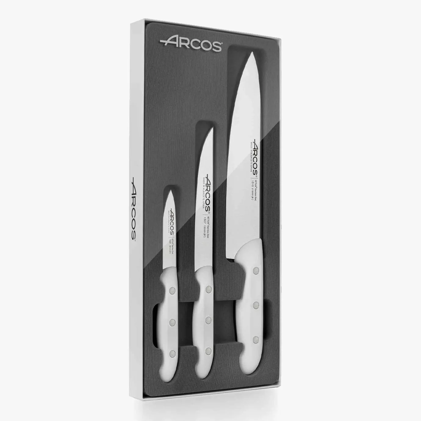 ARCOS Sets Universales|Set 3 cuchillos White Basic