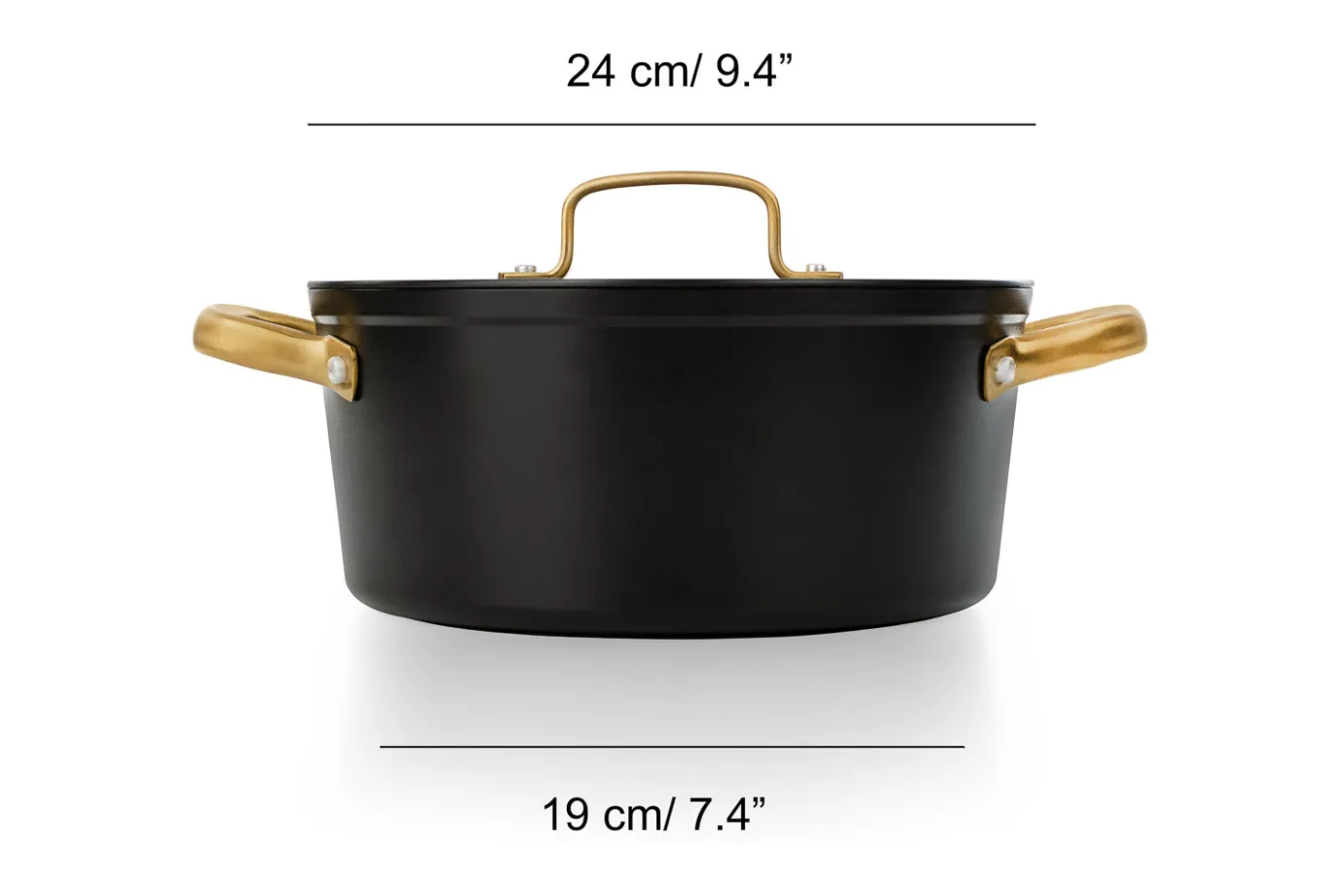 ARCOS Sets De Sartenes Y Cacerolas|Packs Exclusivos Online|Set 3 piezas Serie Samoa Iconic Negra+ espátula ranurada y pinzas