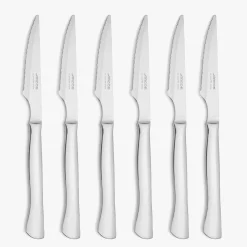 ARCOS Cuchillos Para Mesa|Set 6 pzas Cuchillos Chuleteros Monoblock Filo Sierra