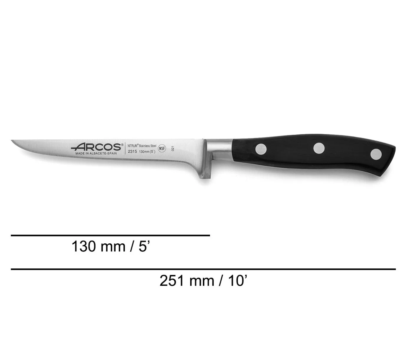 ARCOS Cuchillos Para Carne|Set jamonero Serie Riviera y Soporte de Jamón