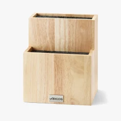 ARCOS Soporte Para Cuchillos|Soporte dos alturas madera de caucho 225 x 185 x 150 mm