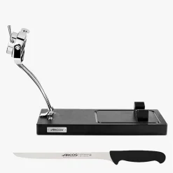ARCOS Juegos De Cuchillos De Cocina|Soporte jamonero + Cuchillo Jamonero Serie 2900