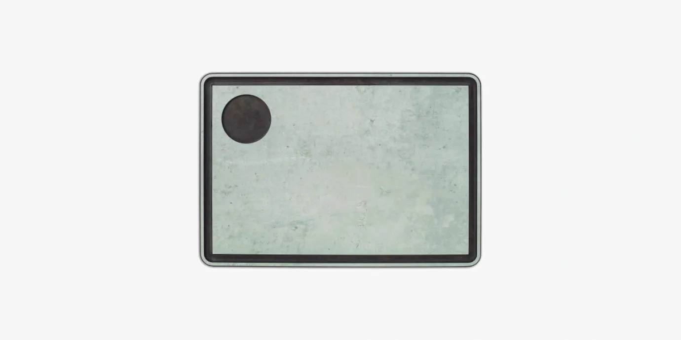ARCOS Tablas|Tabla salsera gris para servir con canal 330 x 230 mm