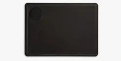 ARCOS Tablas|Tabla salsera negra con canal 330 x 230 mm