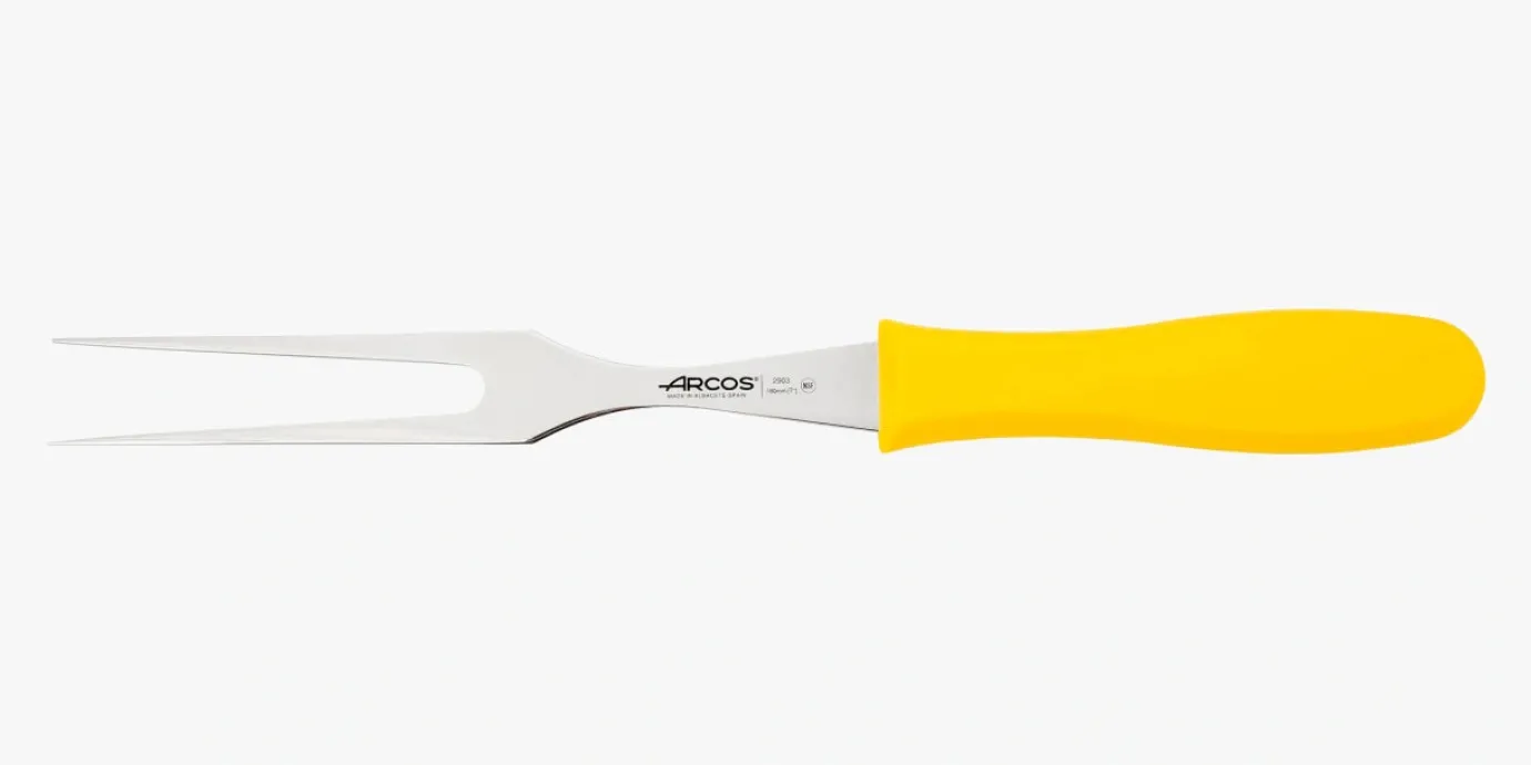 ARCOS Cuchillos Para Carne|Trinchantes|Tenedor Trinchante color amarillo Serie 2900 180 mm